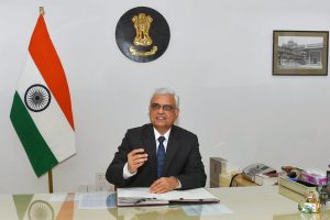 New Delhi: India's new Chief Election Commissioner Om Prakash Rawat poses in his office as he takes charge in New Delhi on Tuesday. PTI Photo by Vijay Verma(PTI1_23_2018_000033B)