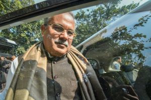 New Delhi: Congress leader Bhupesh Baghel, one of the front runners for Chhattisgarh Chief Minister's post, leaves from the residence of party President Rahul Gandhi, in New Delhi, Saturday, Dec 15, 2018. (PTI Photo/Arun Sharma) (PTI12_15_2018_000027B)