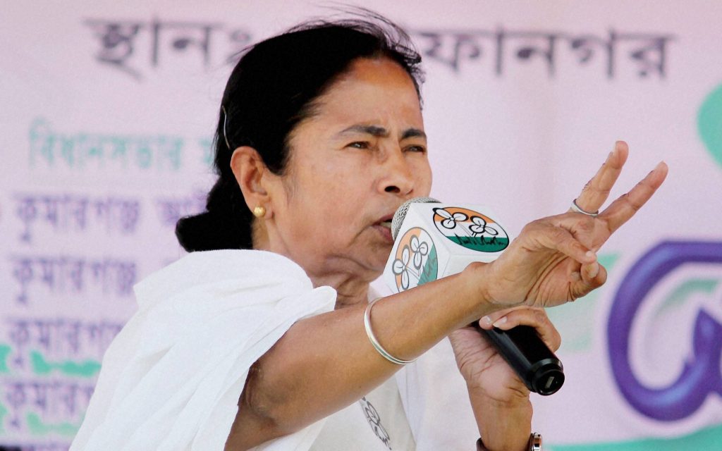South Dinajpur: West Bengal Chief Minister Mamata Banerjee during an election rally at Safanagar in South Dinajpur district of West Bengal,on Sunday.PTI Photo(PTI4_10_2016_000223A)
