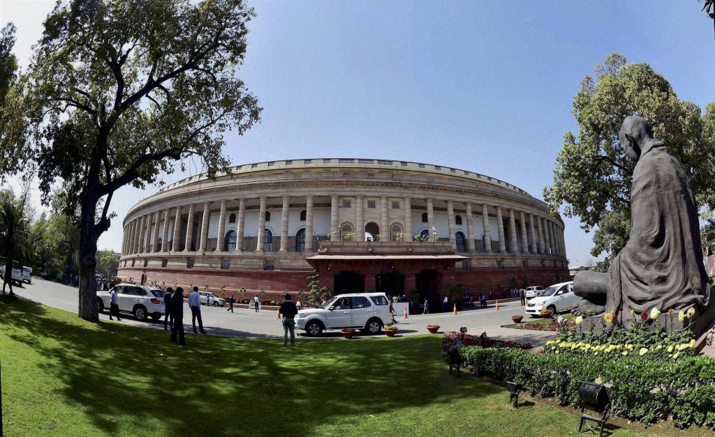 New Delhi: Parliament during the first day of budget session in New Delhi on Tuesday. PTI Photo by Kamal Kishore (PTI2_23_2016_000104A)