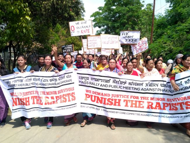 Imphal Gangrape Protest NE LIVE