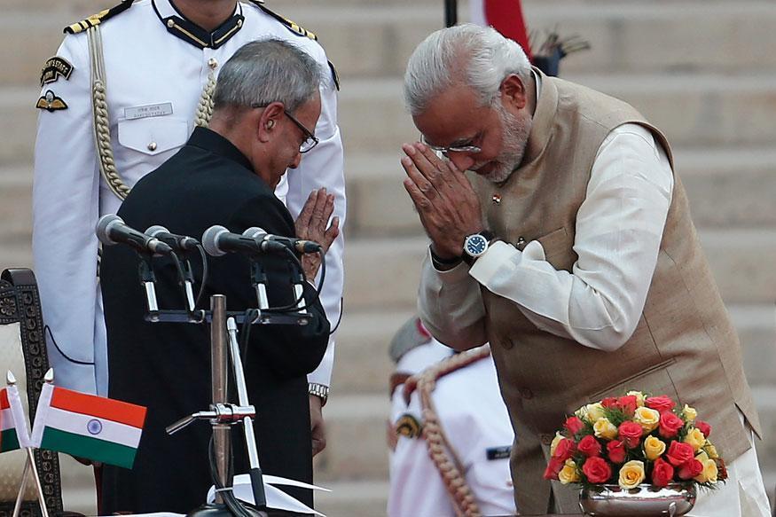 Mukherjee Modi Reuters