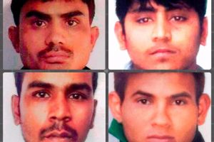 New Delhi: **FILE** Nirbhaya gang rape case convicts, clockwise from top left, Akshay Thakur, Vinay Sharma, Pawan Gupta and Mukesh Singh, whose death sentence was confirmed by the Supreme Court in New Delhi on Friday. 23-year-old medical student Nirbhaya was gangraped and tortured on a moving bus on her way home on Dec 16, 2012. PTI Photo
