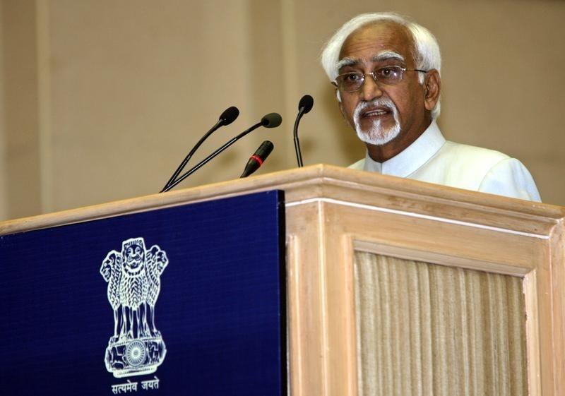 India's Vice President Mohammad Hamid Ansari speaks during the national communal harmony awards ceremony in New Delhi August 12, 2009. REUTERS/B Mathur/Files