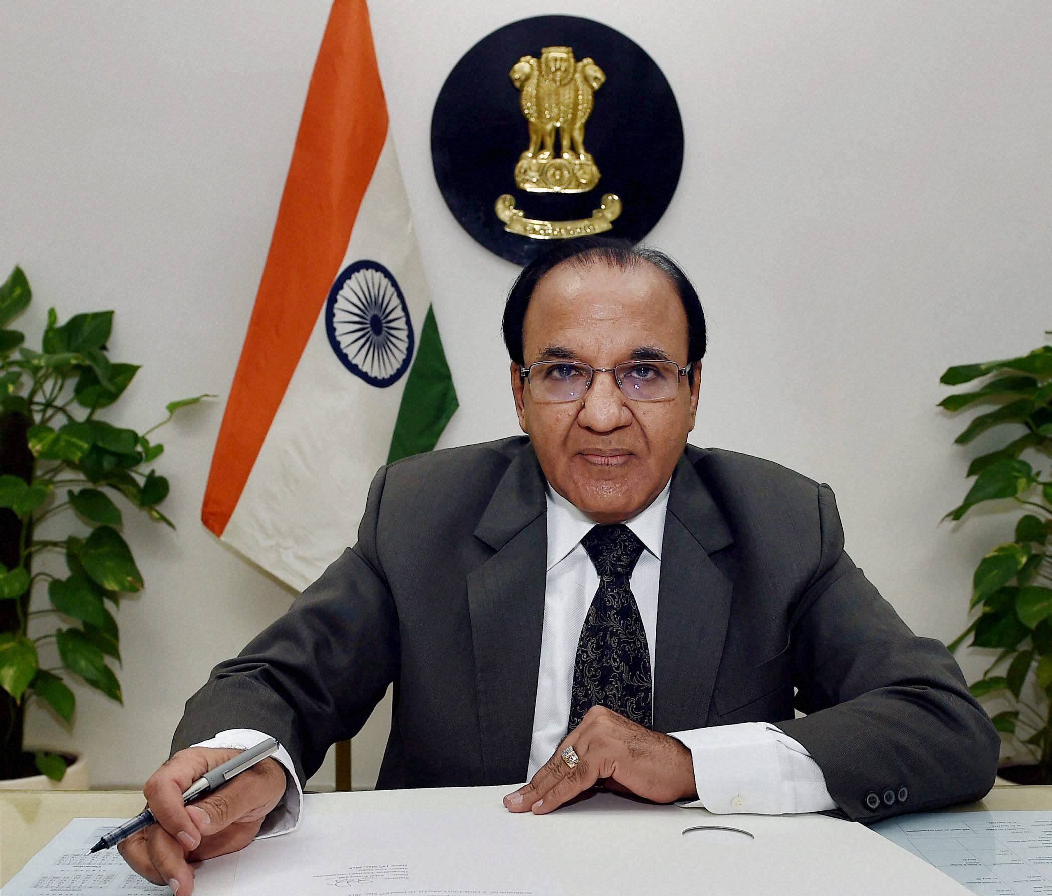 New Delhi: Achal Kumar Jyoti assumes charge as the Election Commissioner in New Delhi on Wednesday. PTI Photo by Shirish Shete (PTI5_13_2015_000039B)