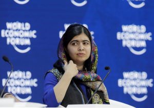 Davos : Nobel laureate Malala Yousafzai attends the annual meeting of the World Economic Forum in Davos, Switzerland, Thursday, Jan. 25, 2018. AP/PTI(AP1_25_2018_000165B)