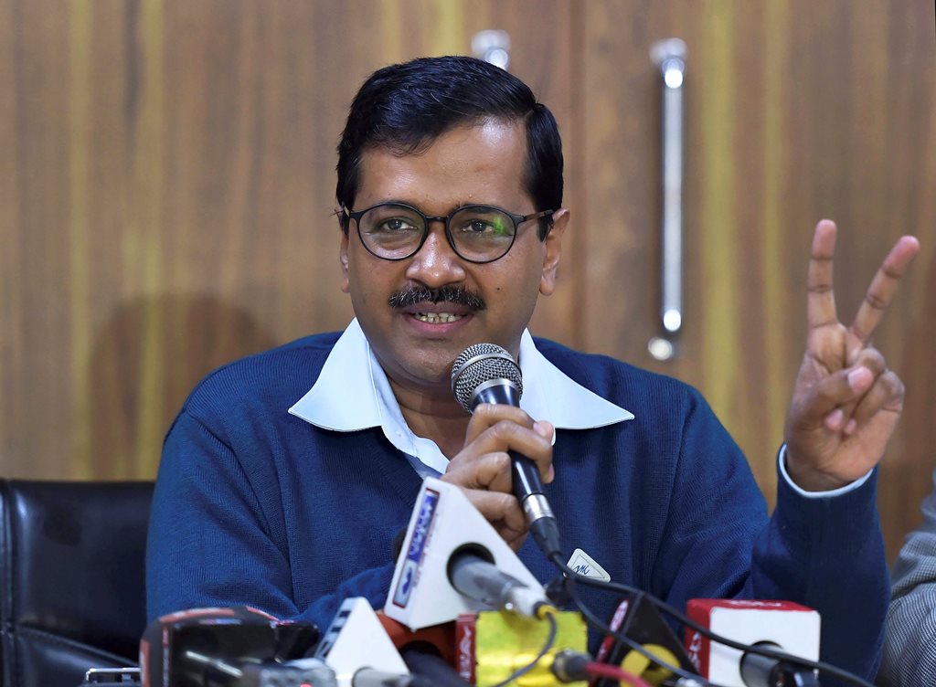 New Delhi: Delhi chief Minister Arvind Kejriwal addresses the media during a press conference at his residence in New Delhi, on Tuesday. PTI Photo by Arun Sharma (PTI1_30_2018_000014B)