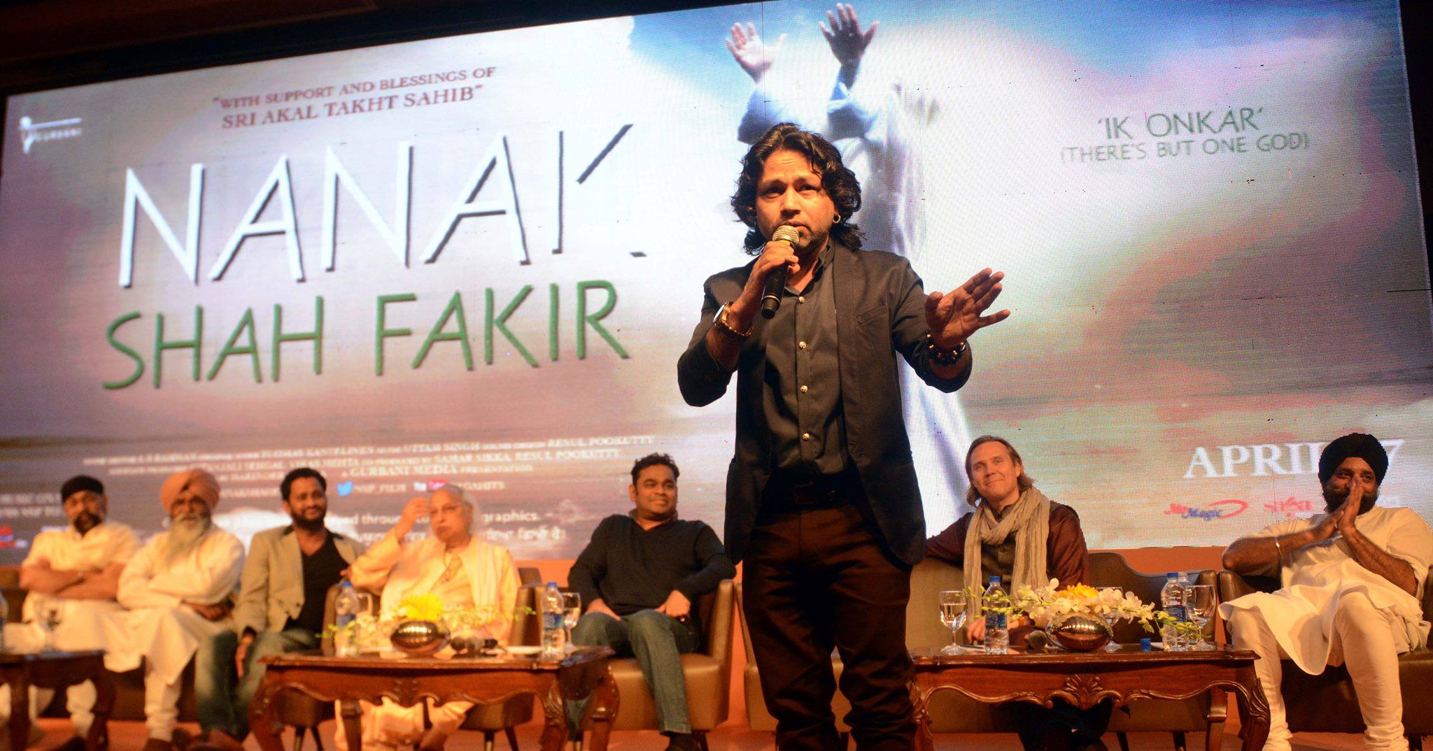 फिल्म नानक शाह फकीर के आॅडियो लॉन्च पर गायक कैलाश खेर. (फोटो साभार: फेसबुक/Jai ho!-A R Rahman Club)