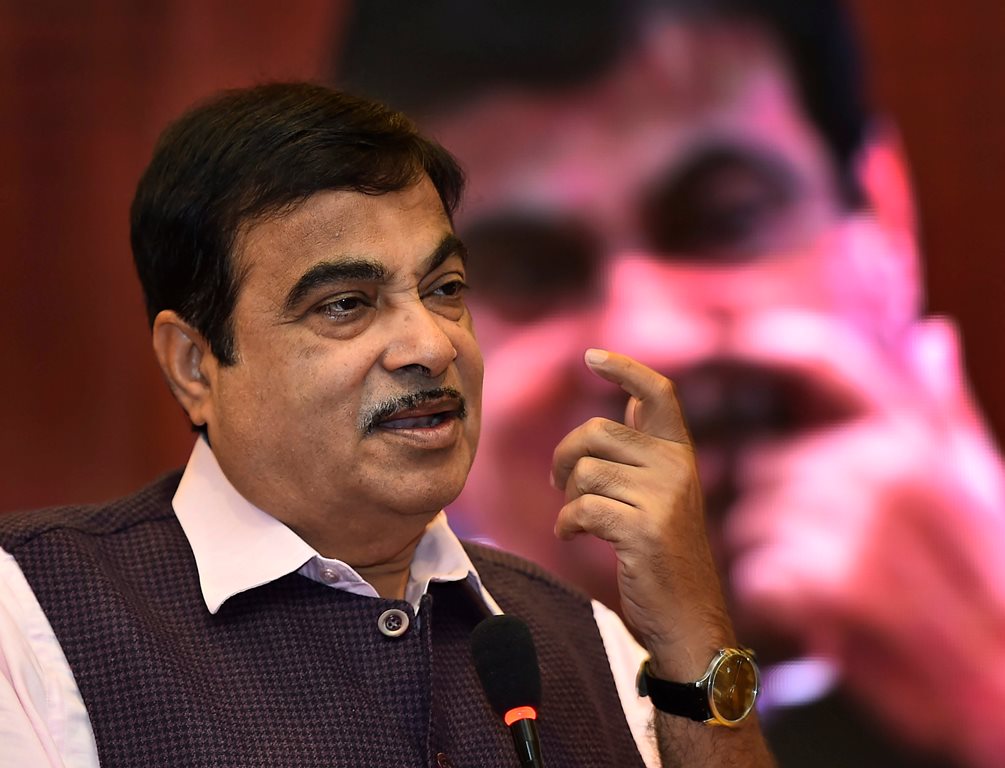 New Delhi: Union Minister for Road Transport, Highways and Shipping Nitin Gadkari speaks during the workshop on industries issues on Road Safety in New Delhi on Thursday. PTI Photo by Kamal Singh(PTI4_26_2018_000052B)