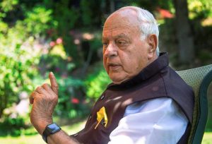 Srinagar: Jammu and Kashmir National Conference President Farooq Abdullah during an interview with PTI, in Srinagar, on Monday. (PTI Photo/S Irfan) (Story No DEL34) (PTI5_21_2018_000111B)