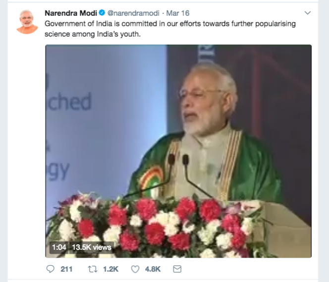 Modi Tweet Science Congress