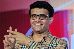 Kolkata: Former Indian cricket captain Sourav Ganguly during a promotional event for Complan 'Kom Protein Cholbe Na' (Say No To Less Protein) movement, in Kolkata on Thursday. PTI Photo (PTI5_10_2018_000205B)