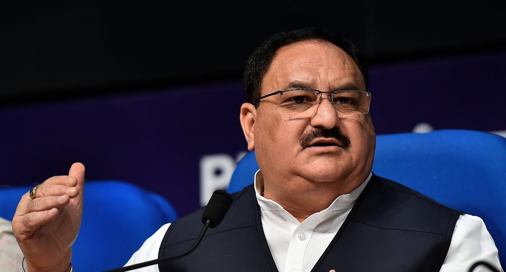 New Delhi: Union Minister for Health & Family Welfare J P Nadda addresses a press conference on the achievements of his ministry in the last 4 years, in New Delhi on Monday, June 11, 2018. (PTI Photo/Kamal Singh) (PTI6_11_2018_000107B)(PTI6_11_2018_000128B)