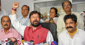 Jammu: BJP leader Choudhary Lal Singh addresses a press conference, in Jammu on Friday, June 22, 2018. (PTI Photo) (PTI6_22_2018_000017B)
