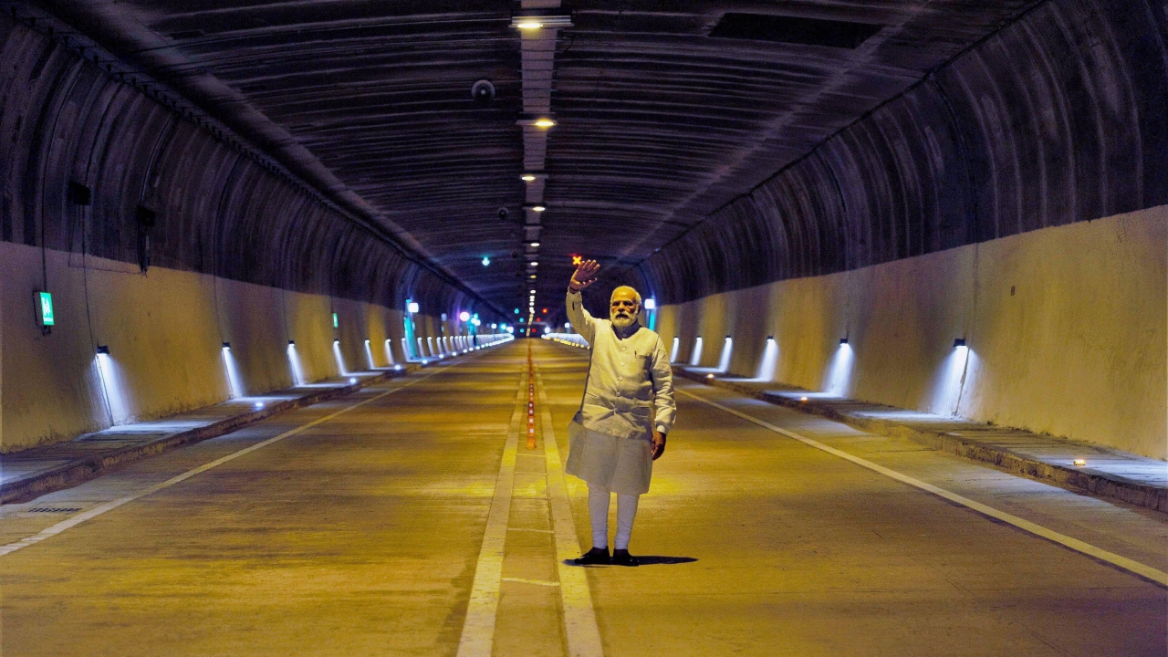 Narendra Modi Chenani-Nashri Tunnel PTI