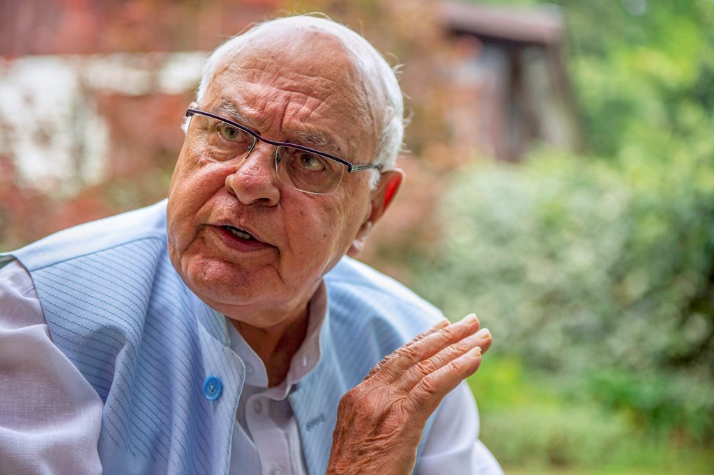Srinagar: Jammu and Kashmir National Conference President Farooq Abdullah during an interview with the PTI, in Srinagar on Sunday, July 29, 2018. (PTI Photo/S Irfan) (STORY DEL20)(PTI7_29_2018_000055B)