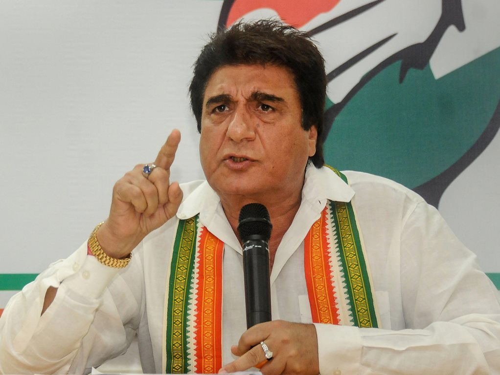 Lucknow: UPCC President Raj Babbar addresses a press conference at the party office in Lucknow on Monday, July 30, 2018. (PTI Photo/Nand Kumar) (PTI7_30_2018_000136B)