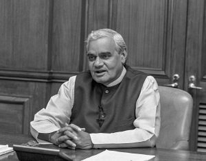**FILE PHOTO** New Delhi: In this file photo dated May 19, 1996, former prime minister Atal Bihari Vajpayee addresses the nation at South Block, in New Delhi. Vajpayee, 93, passed away on Thursday, Aug 16, 2018, at the All India Institute of Medical Sciences, New Delhi after a prolonged illness. (PTI Photo)(PTI8_16_2018_000171B)