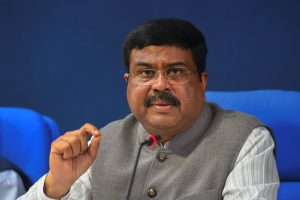 New Delhi: Petroleum & Natural Gas Minister Dharmendra Pradhan speaks during a cabinet briefing, in New Delhi, Wednesday, Sept 12, 2018. (PTI Photo/Shahbaz Khan) (PTI9_12_2018_000092B)