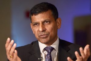 **FILE** Chennai: In this file photo dated Sept 5, 2017, former RBI Governor Raghuram G Rajan speaks at an event in Chennai. Rajan, in a note to Parliamentary panel, has said over optimistic bankers, slowdown in government decision making process and moderation in economic growth mainly contributed to the mounting bad loans. (PTI Photo) (PTI9_11_2018_000148B)