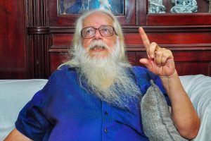 Thiruvananthapuram: Former ISRO scientist Nambi Narayanan speaks to media, in Thiruvananthapuram, Friday, Sept 14, 2018. The Supreme Court today held Narayanan was “arrested unnecessarily, harassed and subjected to mental cruelty” in a 1994 espionage case and ordered a probe into the role of Kerala police officers. (PTI Photo) (PTI9_14_2018_000099A)