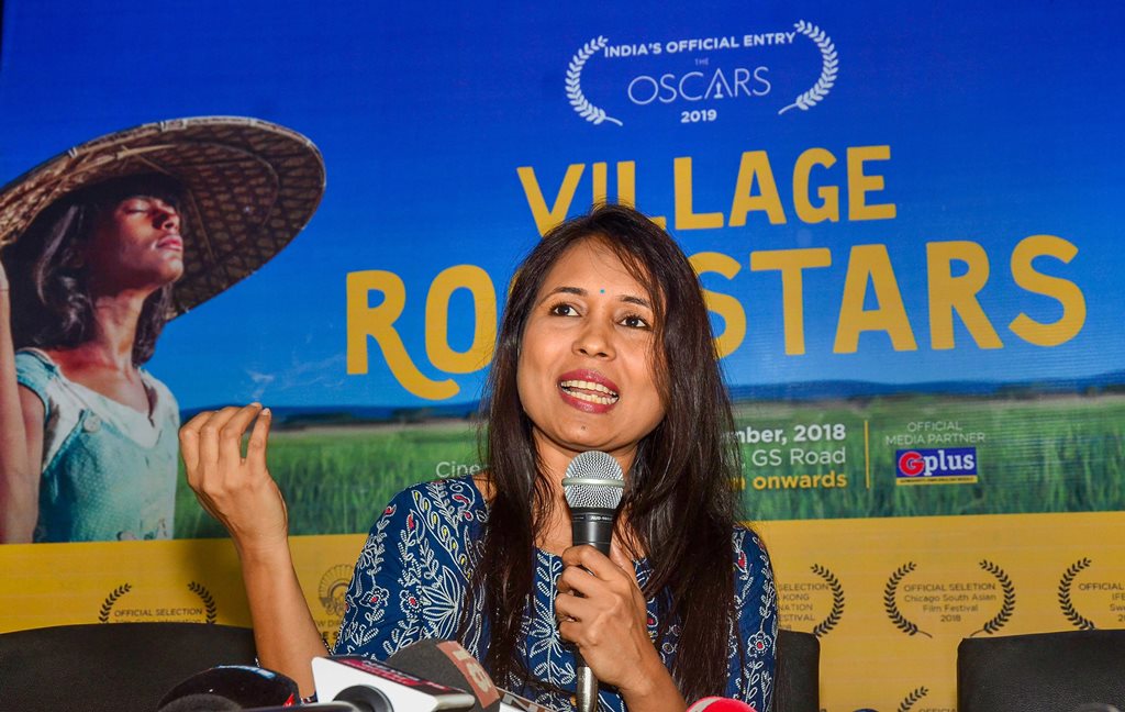 Guwahati: Director Rima Das addresses a press conference after her film 'Village Rockstars' was chosen to represent India in the 'Best Foreign Language' category at the 91st Academy Awards next year, in Guwahati, Thursday, Sept 27, 2018. (PTI Photo) (PTI9_27_2018_000104B)
