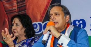 Hyderabad: Congress MP Shashi Tharoor addresses a press conference at Gandhi Bhawan, in Hyderabad, Tuesday, Oct 2, 2018. (PTI Photo) (PTI10_2_2018_000215B)