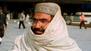 KARACHI: FILE - In this Jan. 22, 2000 file photo, Masood Azhar, founder of a major Islamic militant group, Jaish-e-Mohammad arrives in Karachi, Pakistan. When a suicide bomber blew himself up on Feb. 14, 2019, killing more than 40 soldiers in India's insurgency wracked Kashmir region, the militant group Jaish-e-Mohammad was quick to take responsibility. The Pakistan-based group's attack in Kashmir sent tensions soaring between the two nuclear armed neighbors. AP/PTI Photo(AP2_28_2019_000168B)