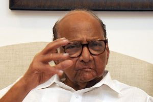 Mumbai: NCP President Sharad Pawar gestures as he speaks during an exclusive interview with PTI, at his residence in Mumbai, Saturday, March 16, 2019. (PTI Photo) (Story No. BMM1) (PTI3_16_2019_000097B)