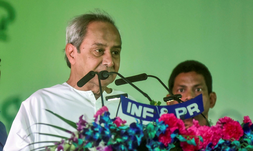 Bhubaneswar: Biju Janata Dal (BJD) President Naveen Patnaik takes oath as the Chief Minister of Odisha for a fifth consecutive term at the Idco Exhibition Ground, in Bhubaneswar, Wednesday, May 29, 2019. (PTI Photo) (PTI5_29_2019_000031B)