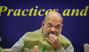 New Delhi: Home Minister Amit Shah speaks during the 49th Foundation Day celebrations of Bureau of Police Research and Development (BPR&D) at its headquarters in New Delhi, Wednesday, Aug 28, 2019. (PTI Photo/Vijay Verma)(PTI8_28_2019_000022B)