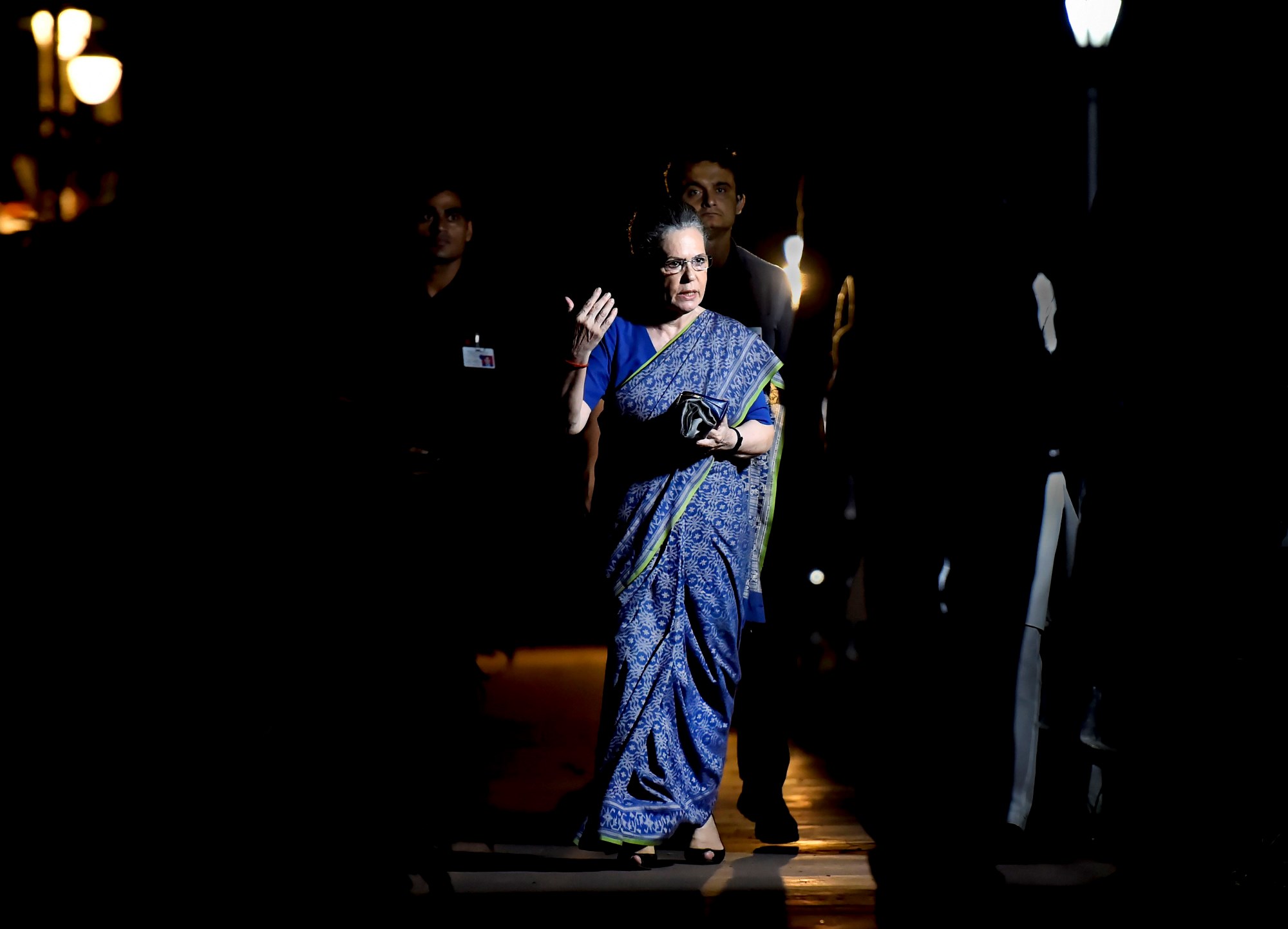 New Delhi: Congress Parliamentary Party (CPP) Chairperson Sonia Gandhi arrives to attend the Congress Working Committee (CWC) meeting, in New Delhi, Saturday, August 10, 2019. The Congress Working Committee late on Saturday named Congress Parliamentary Party chairperson Sonia Gandhi as party's interim President. (PTI Photo/Ravi Choudhary)(PTI8_11_2019_000105B)