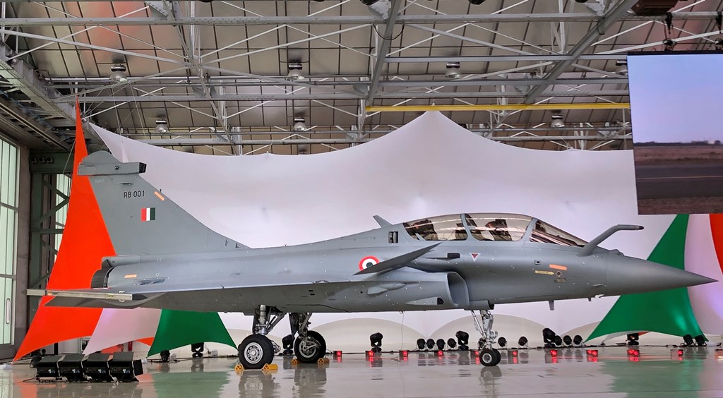 Bordeaux: A view of Rafale Jet at its Dassault Aviation assembly line, in Bordeaux, France, Tuesday, Oct. 8, 2019. Rajnath Singh is in the city for the handover ceremony of the first Rafale combat jet acquired by the Indian Air Force. (PTI Photo) (PTI10_8_2019_000158B)