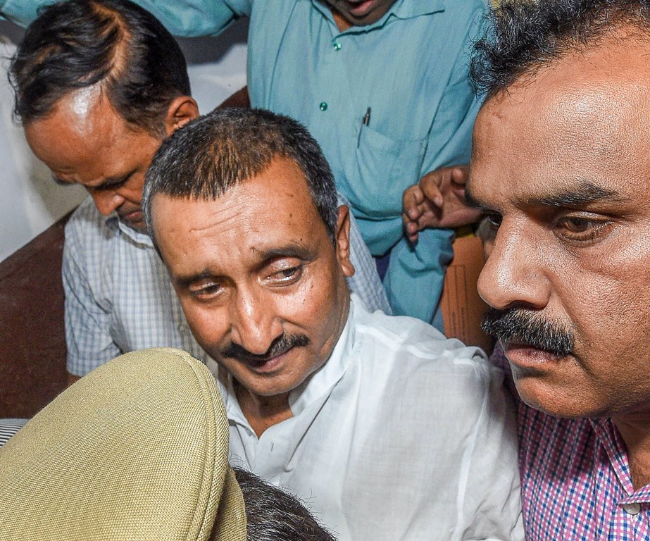 Lucknow: **FILE** File photo dated April 14, 2018, of BJP MLA Kuldeep Singh Sengar, in Lucknow. A Delhi court awarded life imprisonment, till the remainder of life, to expelled BJP MLA Kuldeep Singh Sengar on Friday, Dec. 20, 2019, for raping a woman in Unnao, Uttar Pradesh, in 2017. (PTI Photo/Nand Kumar)(PTI12_20_2019_000057B)