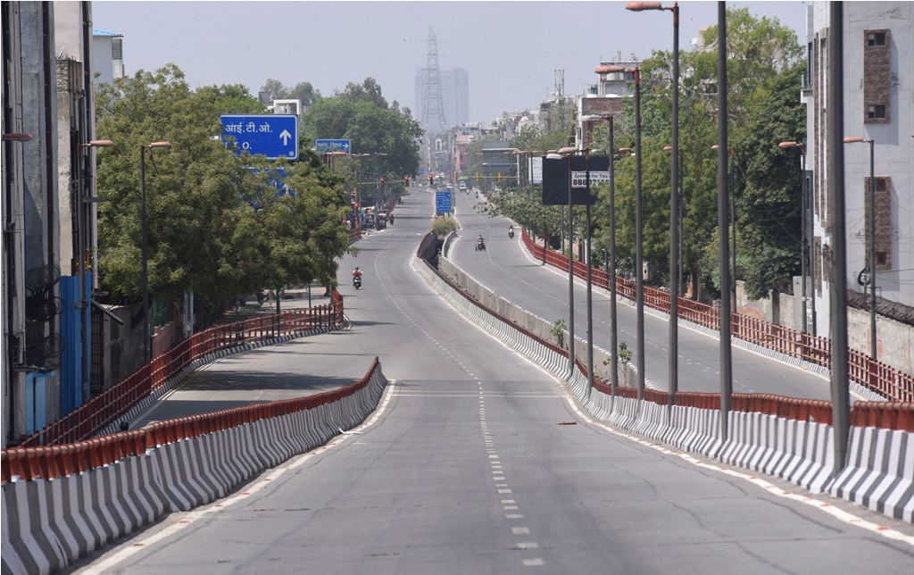 New Delhi: Geeta colony road wears a deserted look during a nationwide lockdown imposed in the wake of coronavirus pandemic, in New Delhi, Friday, April 10, 2020. (PTI Photo/Atul Yadav)(PTI10-04-2020_000076B)
