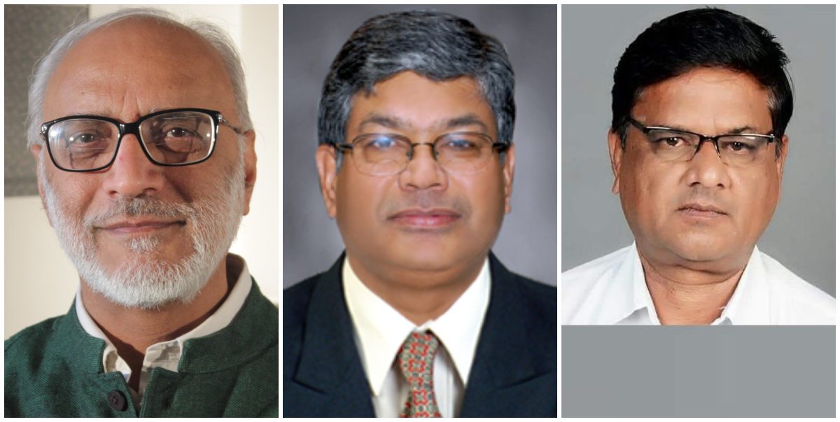 सुप्रीम कोर्ट की समिति में शामिल अशोक गुलाटी, प्रमोद कुमार जोशी और अनिल घनवट. (फोटो साभार: Smart Indian Agriculture/Sarkarnama/naarm.org)