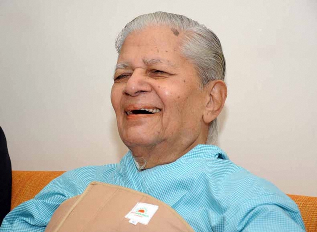 Gandhinagar: File photo of veteran Congress leader Madhavsingh Solanki, who passed away at his residence in Gandhinagar, Saturday, Jan. 9, 2021. Solanki, who also served as the External Affairs Minister of India and as the Chief Minister of Gujarat for four times, was 93. (PT Photo) (PTI01 09 2021 000026B) 