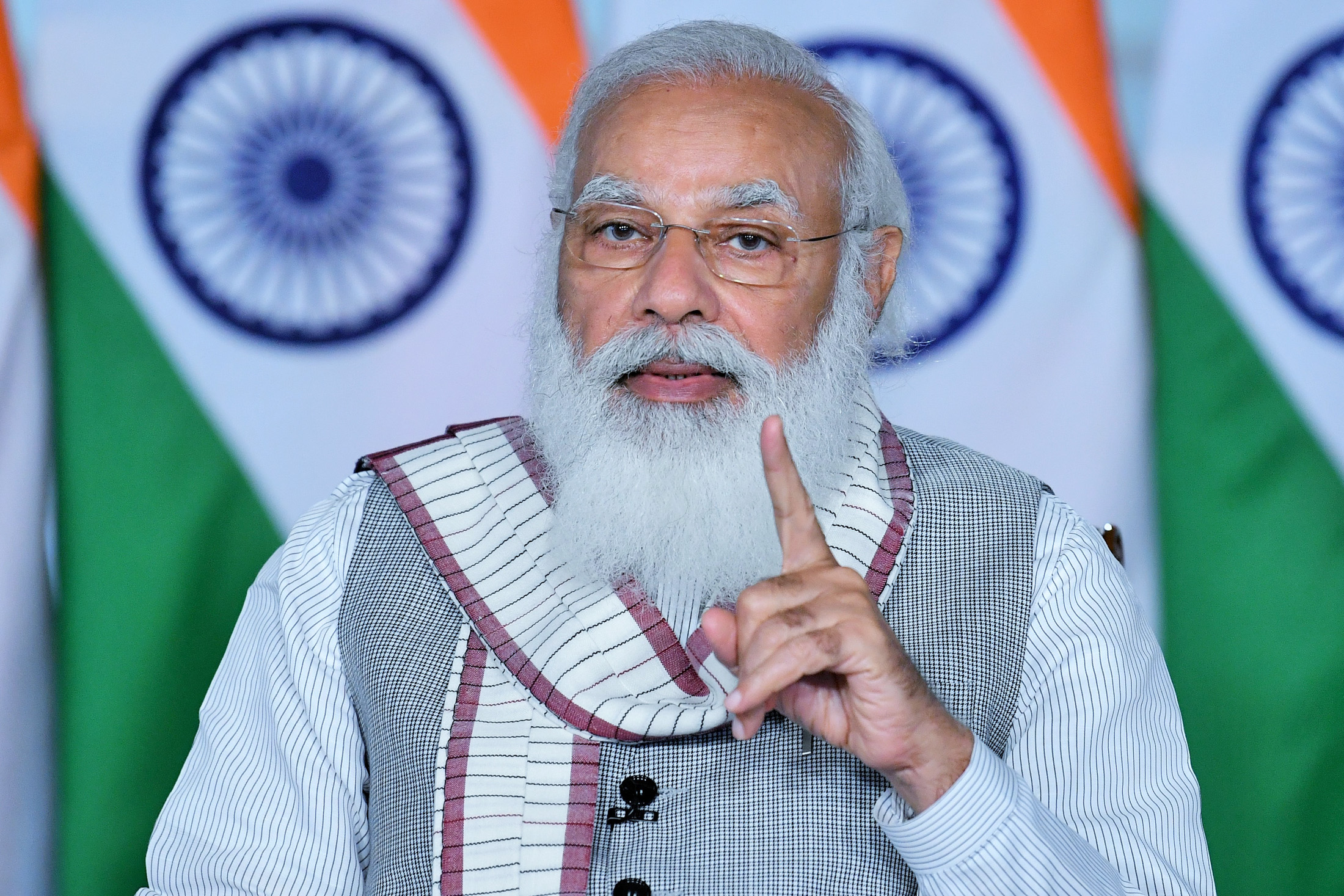 The Prime Minister, Shri Narendra Modi addressing at the webinar for effective implementation of Union Budget in Health Sector, in New Delhi on February 23, 2021.